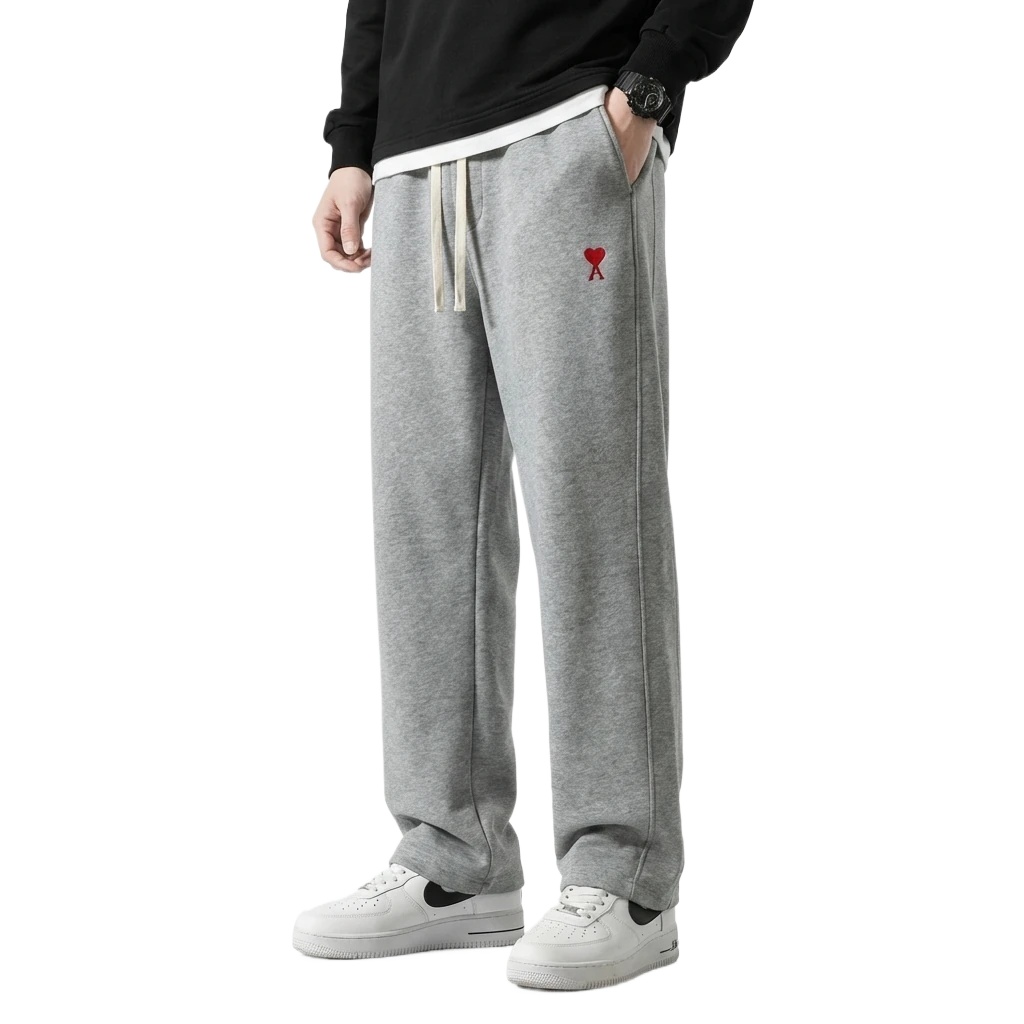 AMI&EASY Love Trendy Grey Sweatpants