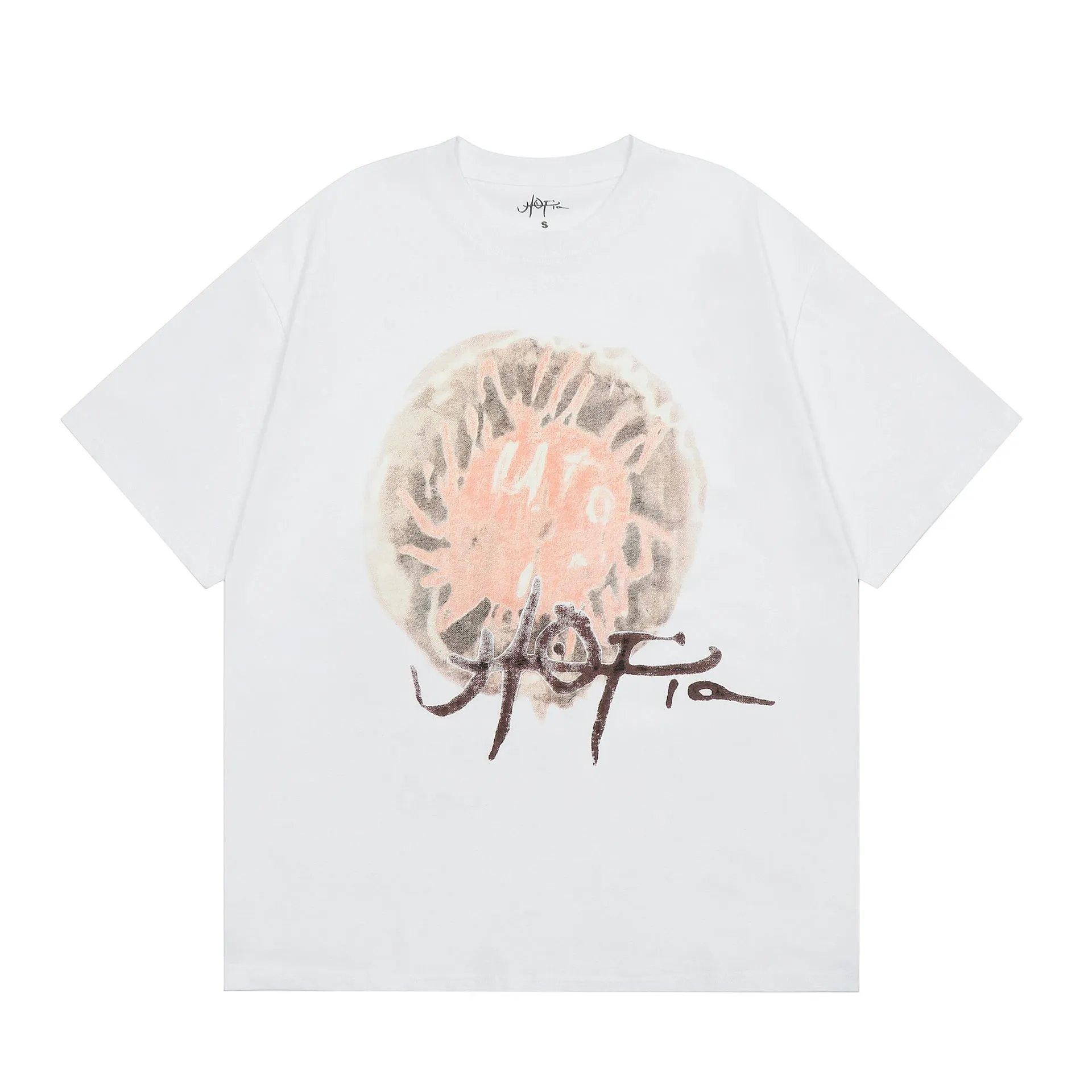 Travis Scott Travel Graphic T-shirt Brown Travis Scott with Soft Visual Tone