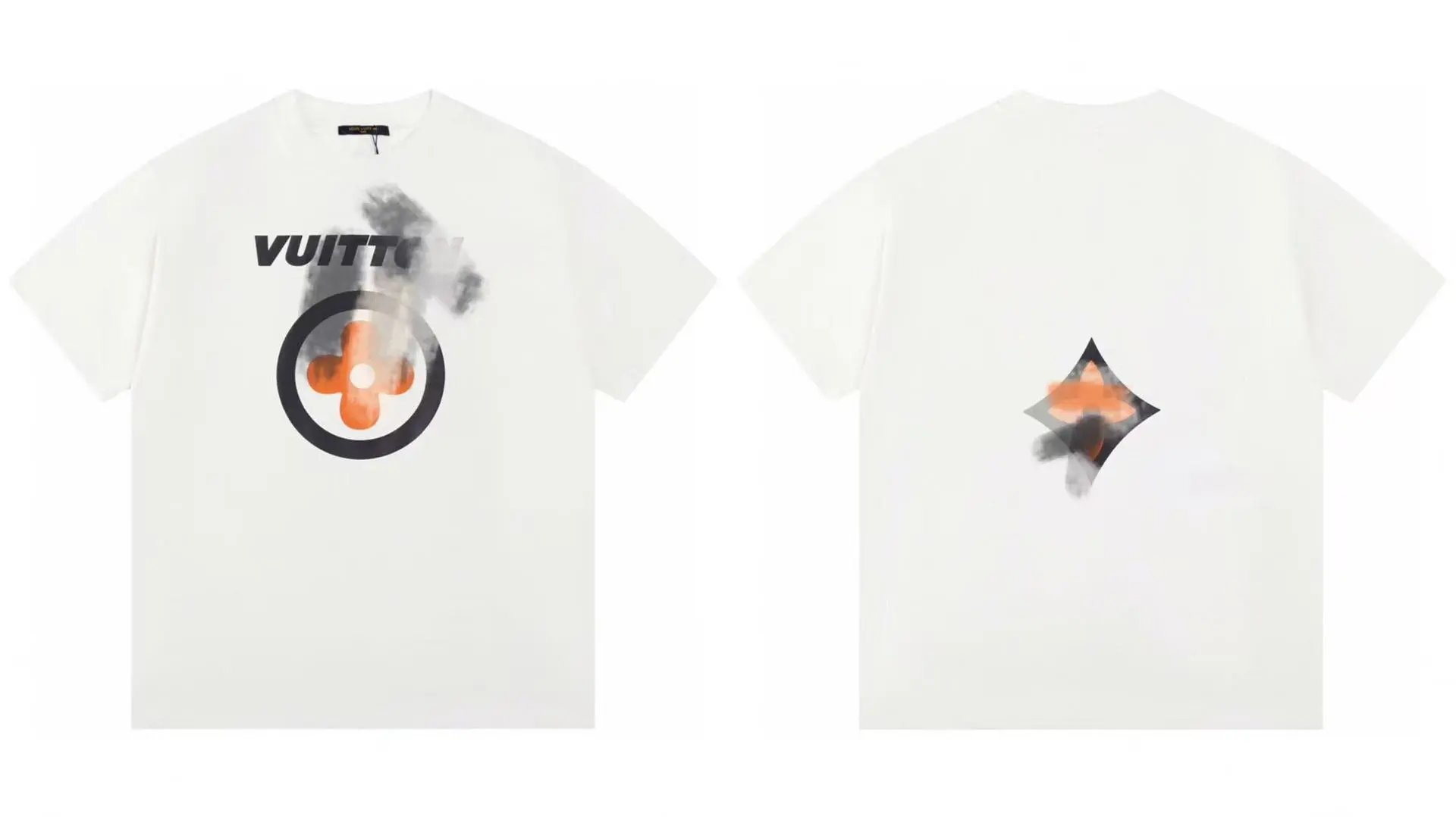Louis Vuitton Blurred Monogram Trendy & Cool White T-Shirt