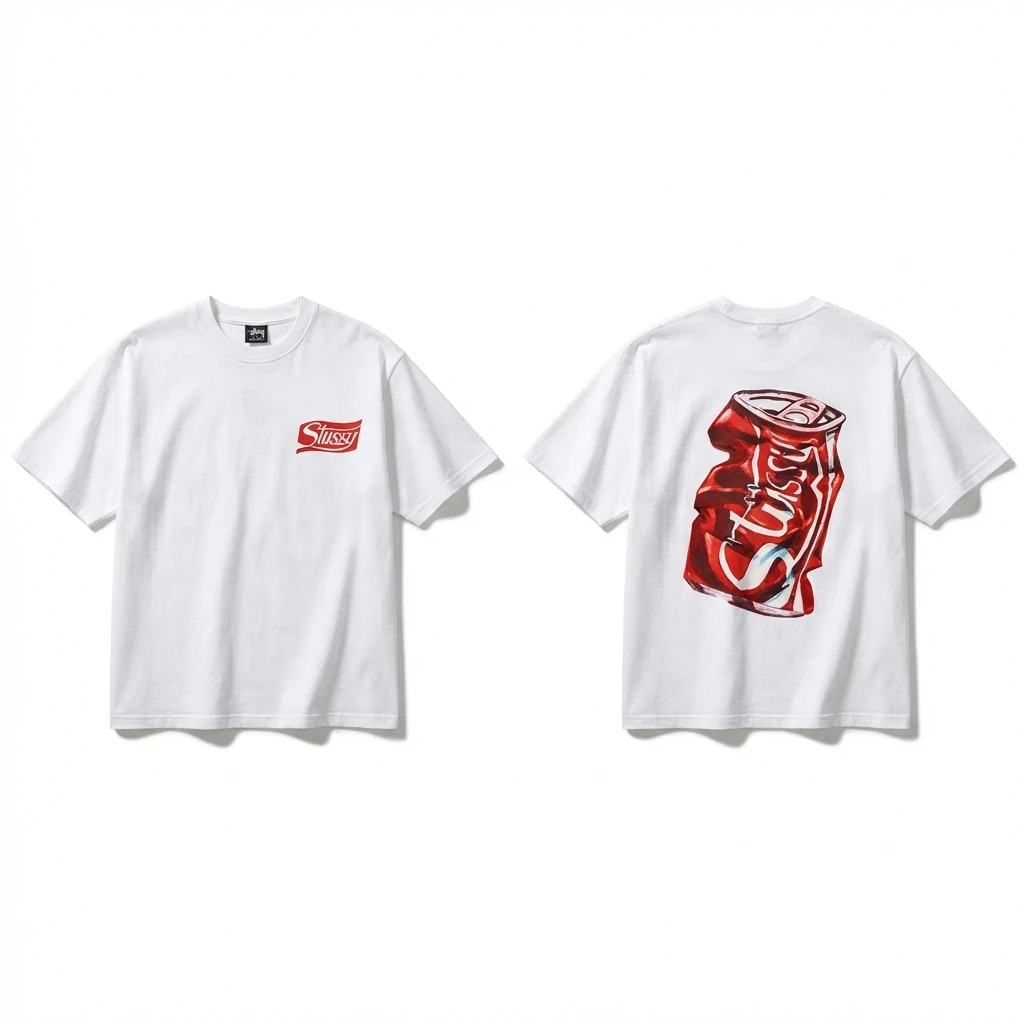 Stussy Cola Print Casual White T-shirt