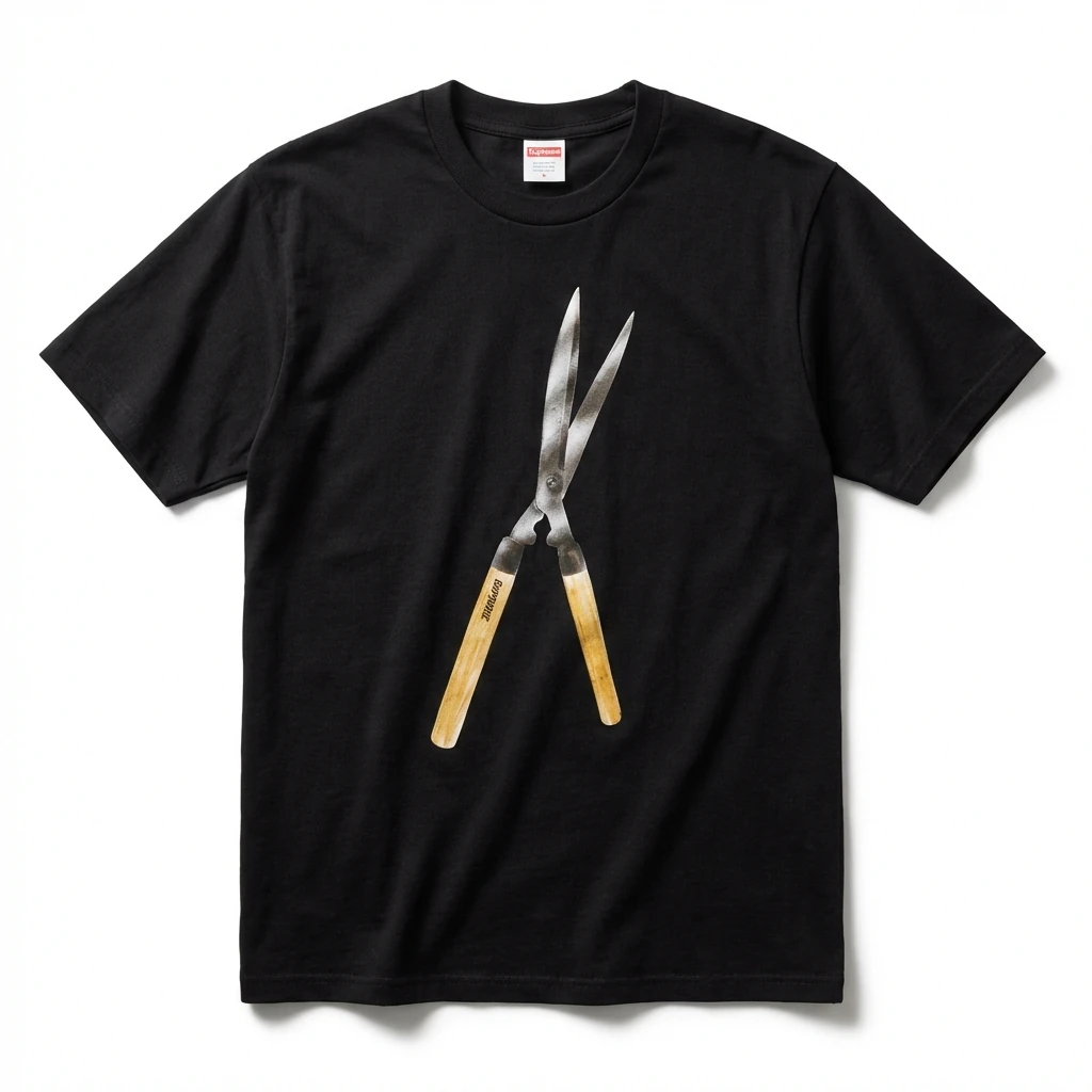 Supreme Scissors Print Black T-shirt