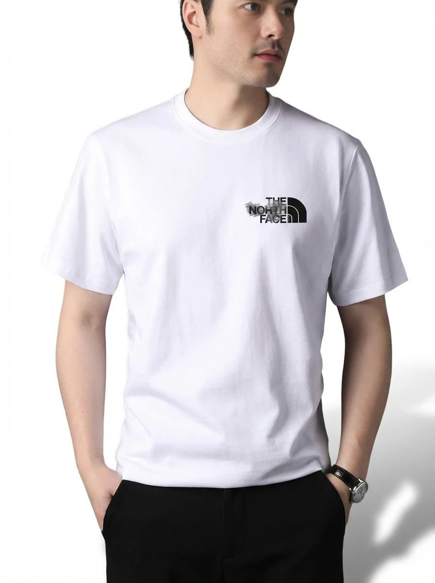 The North Face simple-style white T-shirt