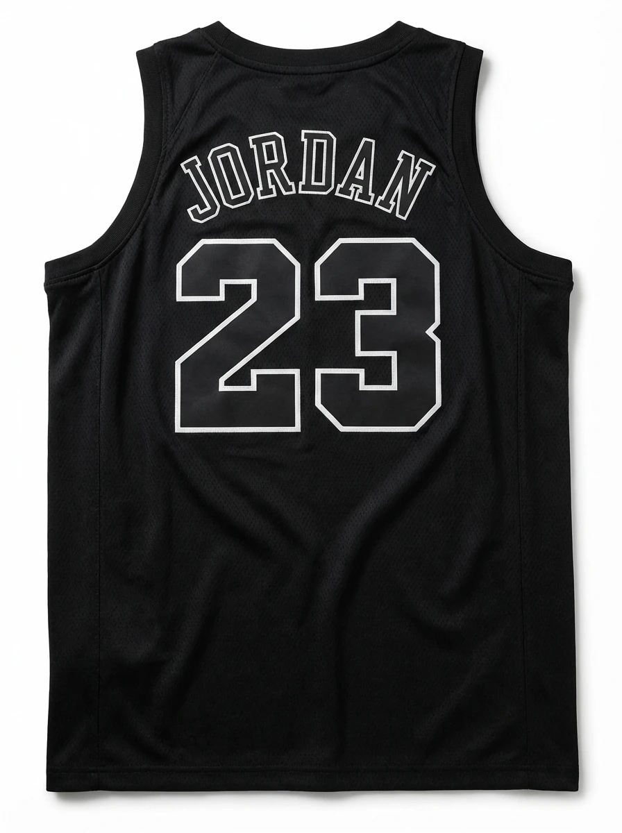 The No. 23 black vest of the Michael Jordan.