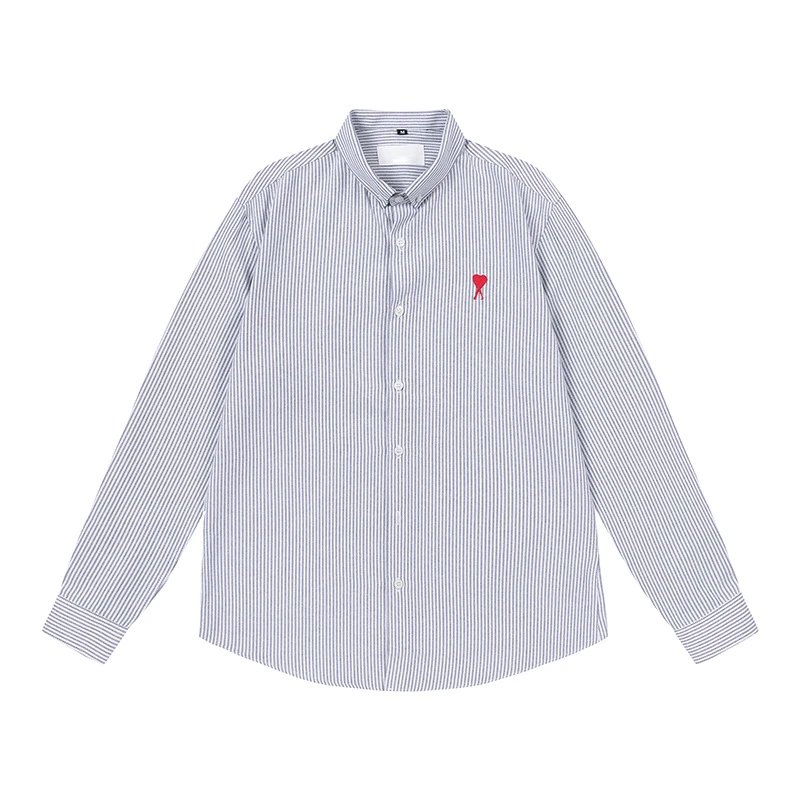 Ami striped minimalist style shirt