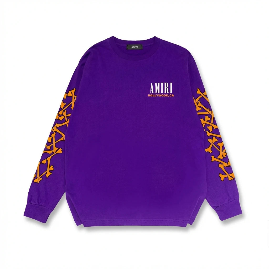 AMIRI purple sweatshirt with skull print