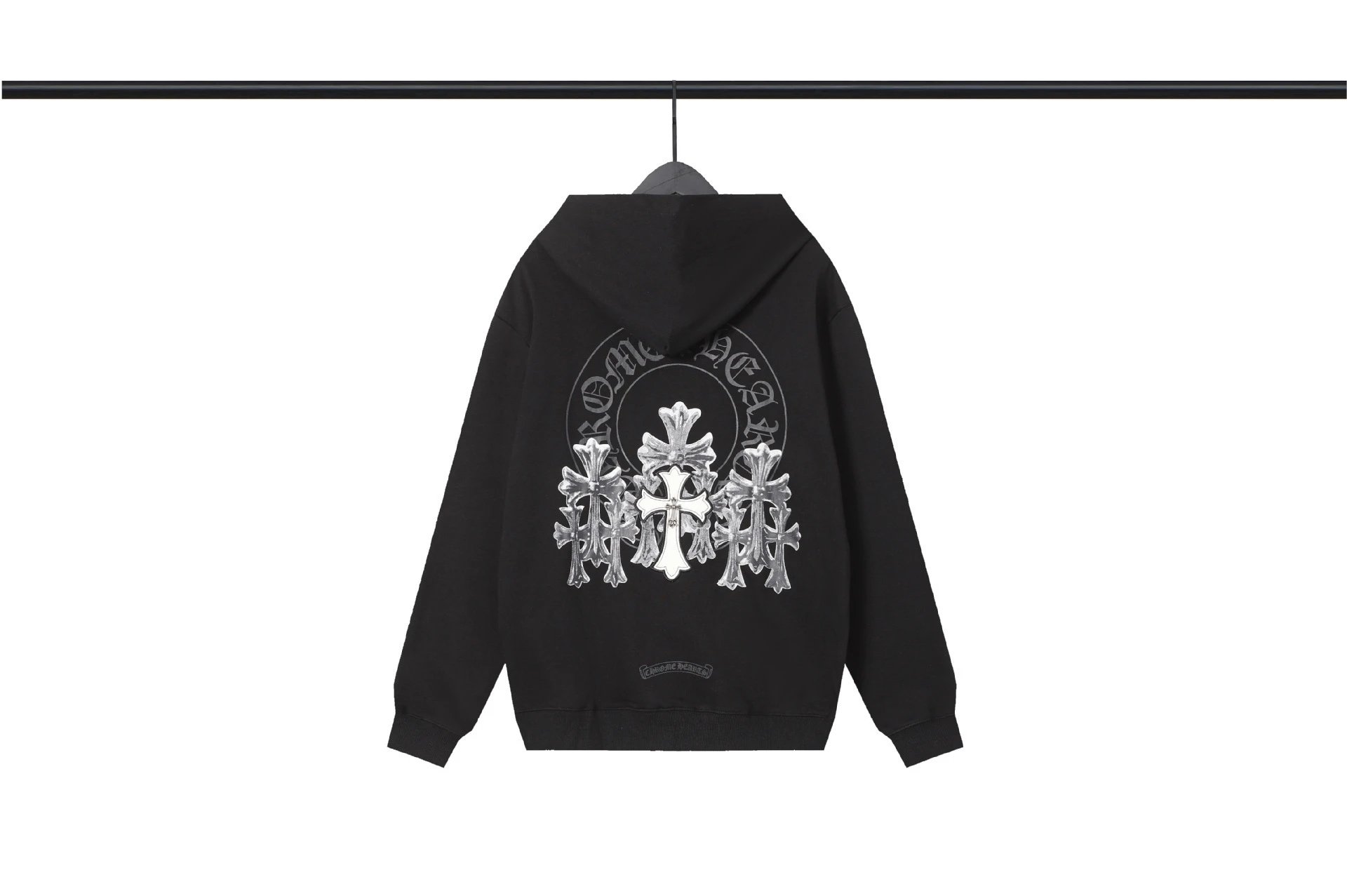 Chrome Hearts 2089-72 Black Cross Graphic Hoodie Easy Pairing