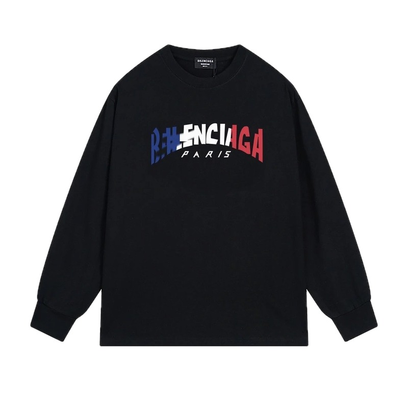 Balenciaga letter-style black sweatshirt