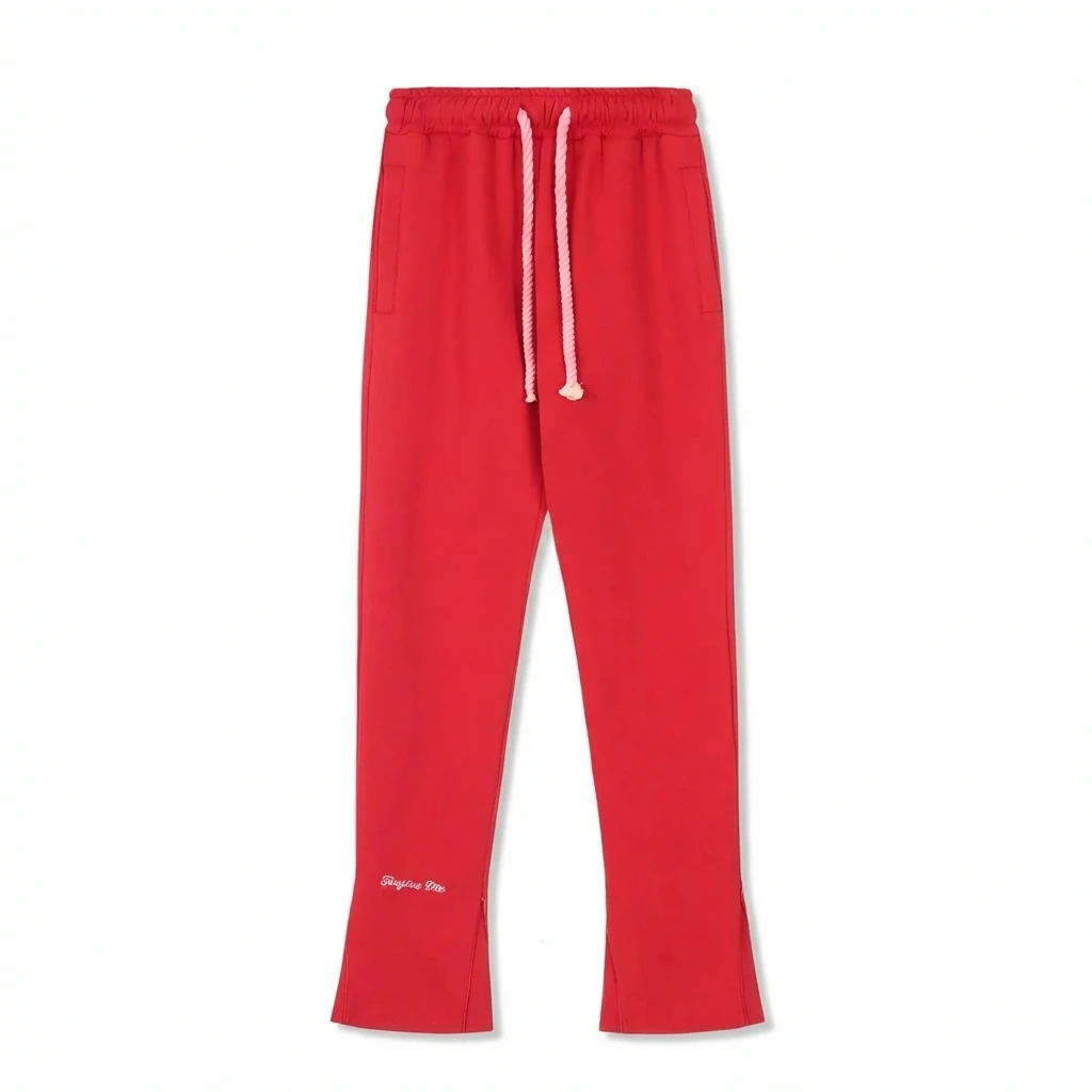 SynaWorld casual-style red long trousers