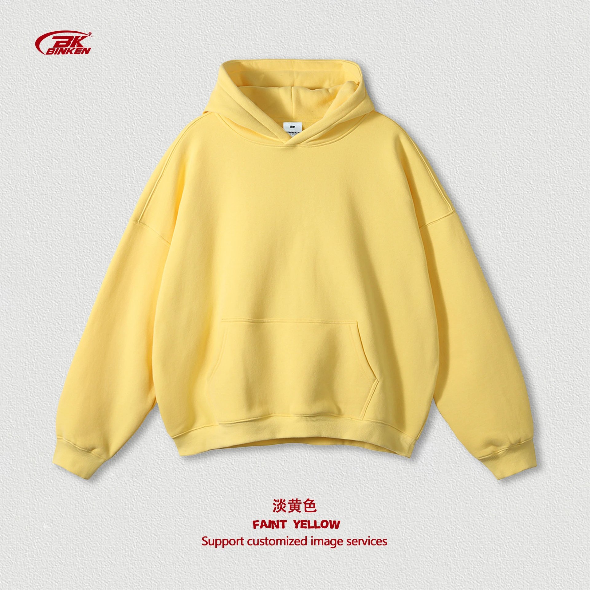 Casual Pullover hoodie Navy Blank Kangaroo for Comfortable Styling