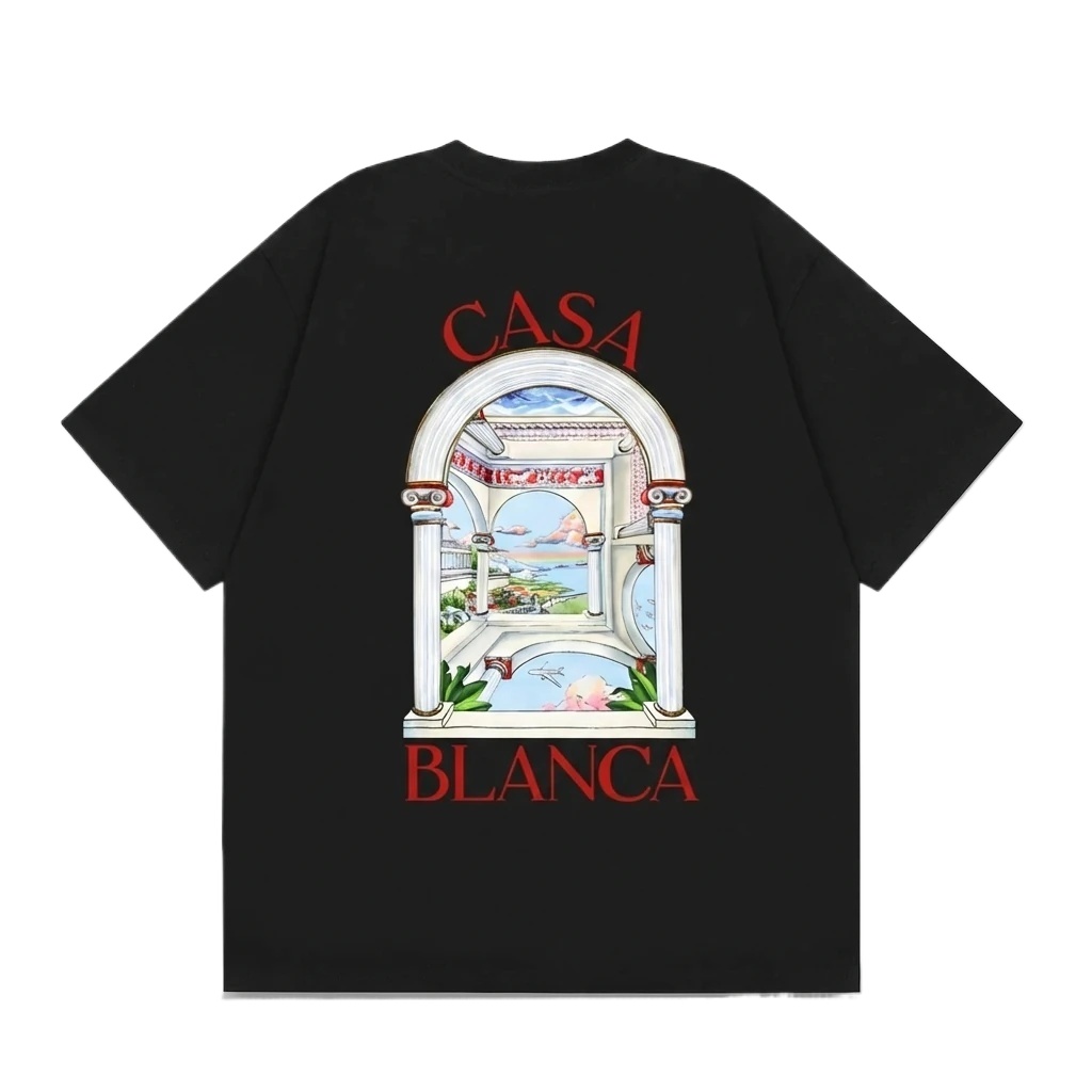 Casablanca retro style black T-shirt