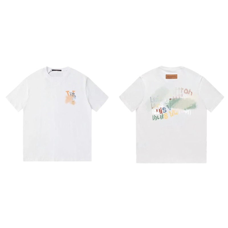 Louis Vuitton Letter Print Trendy Style White T-Shirt