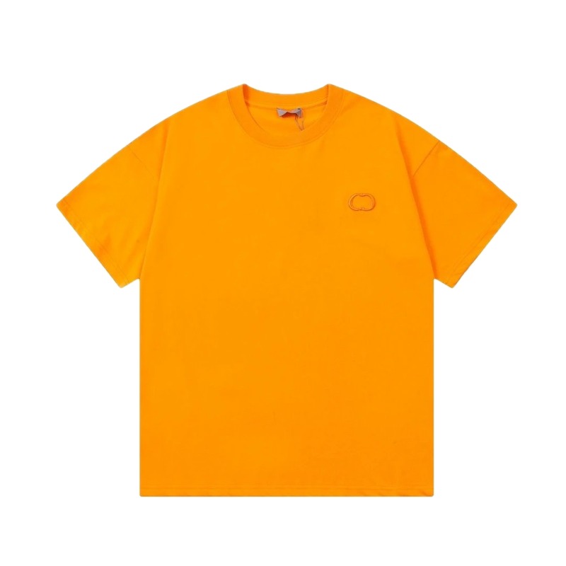 Dior Classic Collection Minimalist Style Orange Short-sleeve T-shirt
