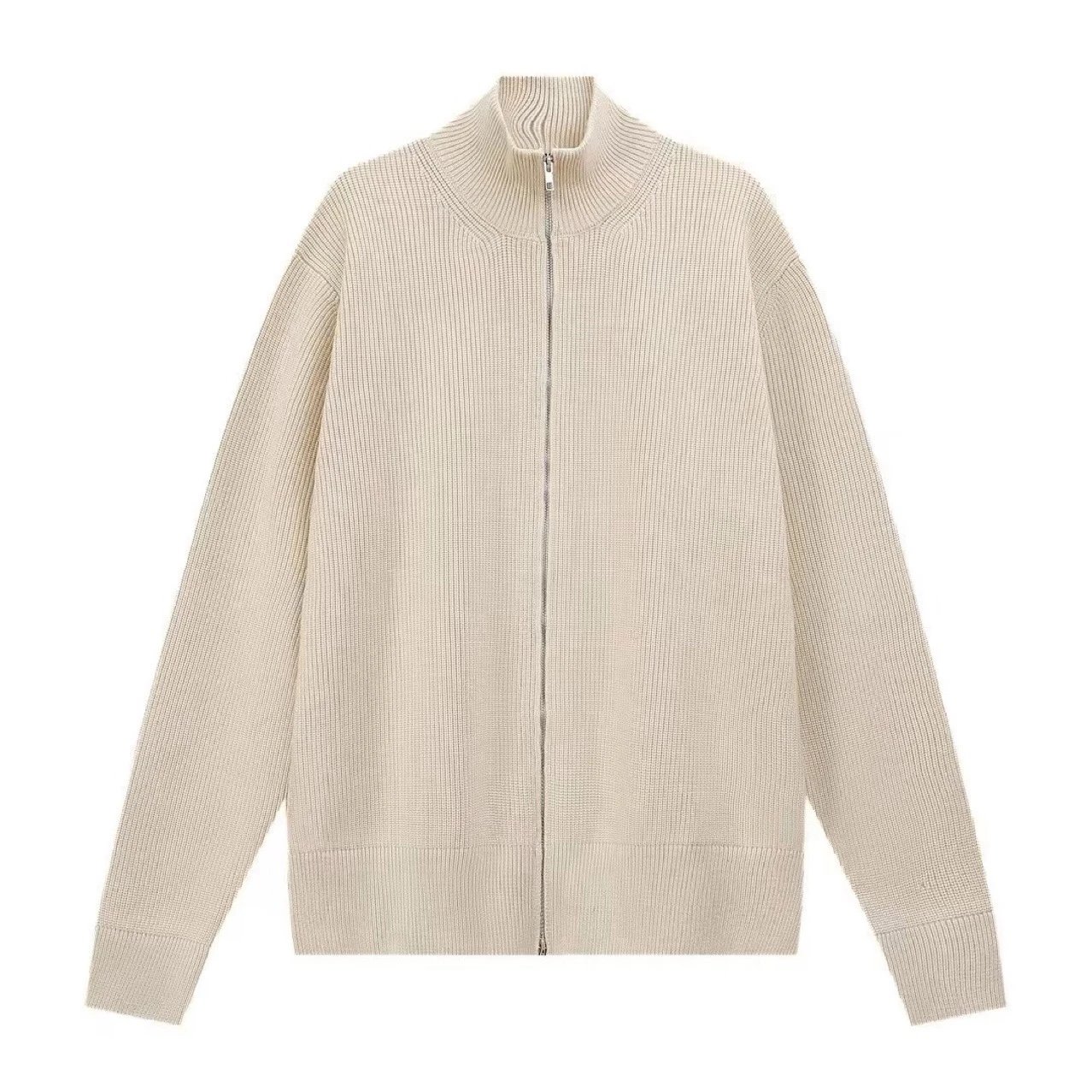 Casual Zip jacket Black Minimalist Full for Streetwear Looks
