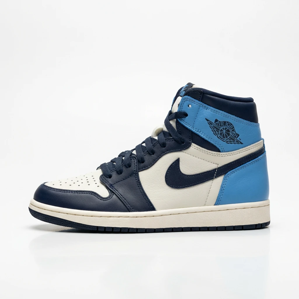 Jordan retro blue and white sports shoes