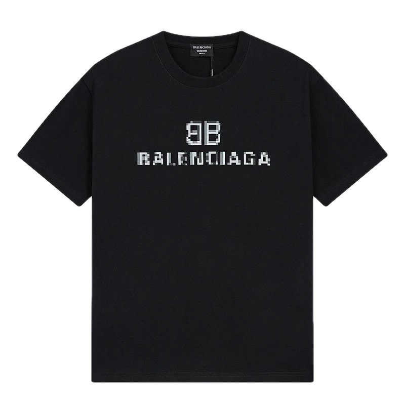 Balenciaga pixel-style black T-shirt