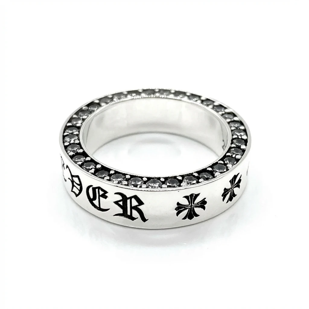 Chrome Hearts Silver Dark Style Ring