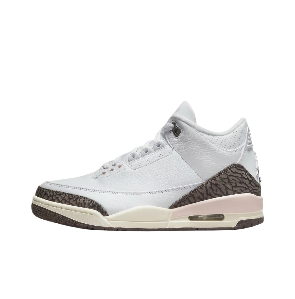 Jordan AJ3 Retro Style White and Brown Shoes