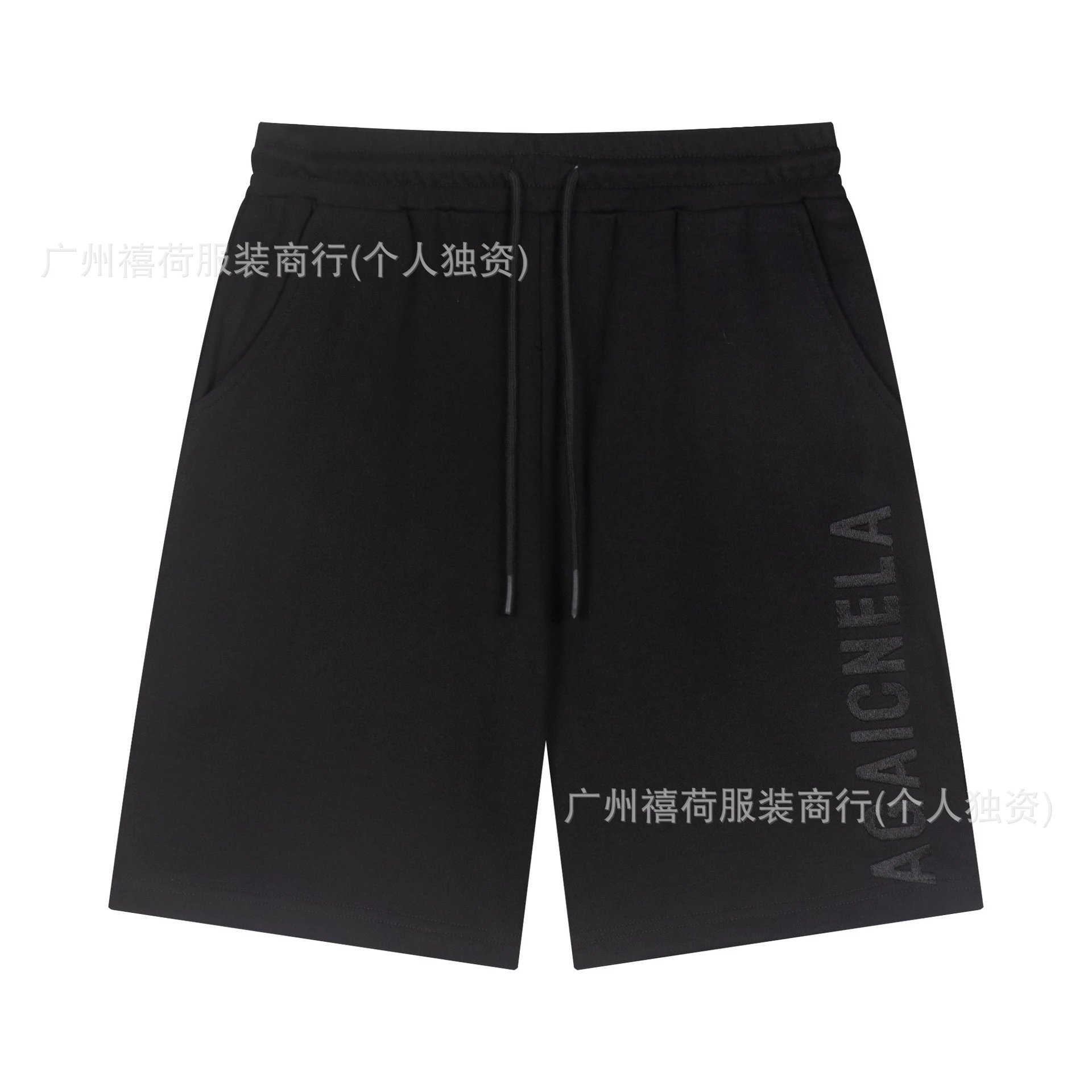 Balenciaga minimalist style black shorts