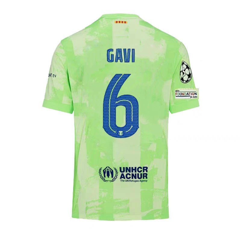 Barcelona Relaxed Gavi #6 soccer jersey Blue Red Barcelona with Versatile Design