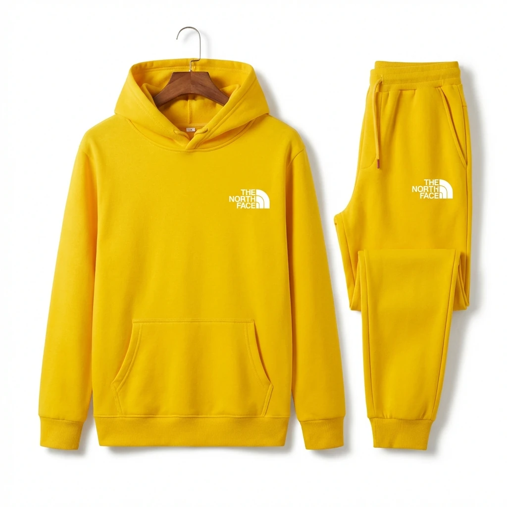 The North Face Plain Style Bright Yellow Set