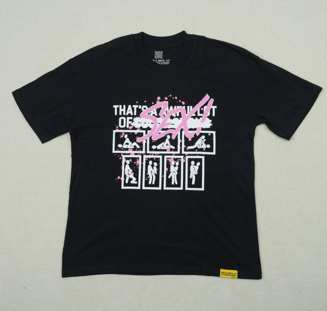 FR2 Funky Print Street Style Black Short-sleeve T-shirt