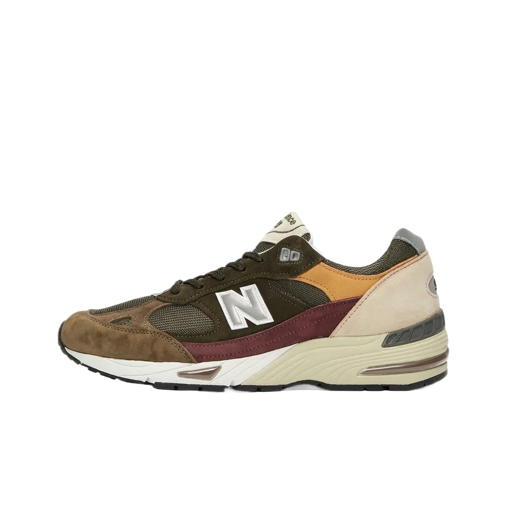 New Balance retro-style color-blocking athletic shoes