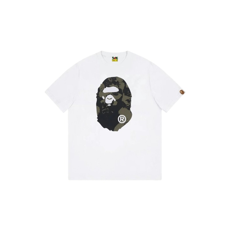 Bape camouflage style white T-shirt