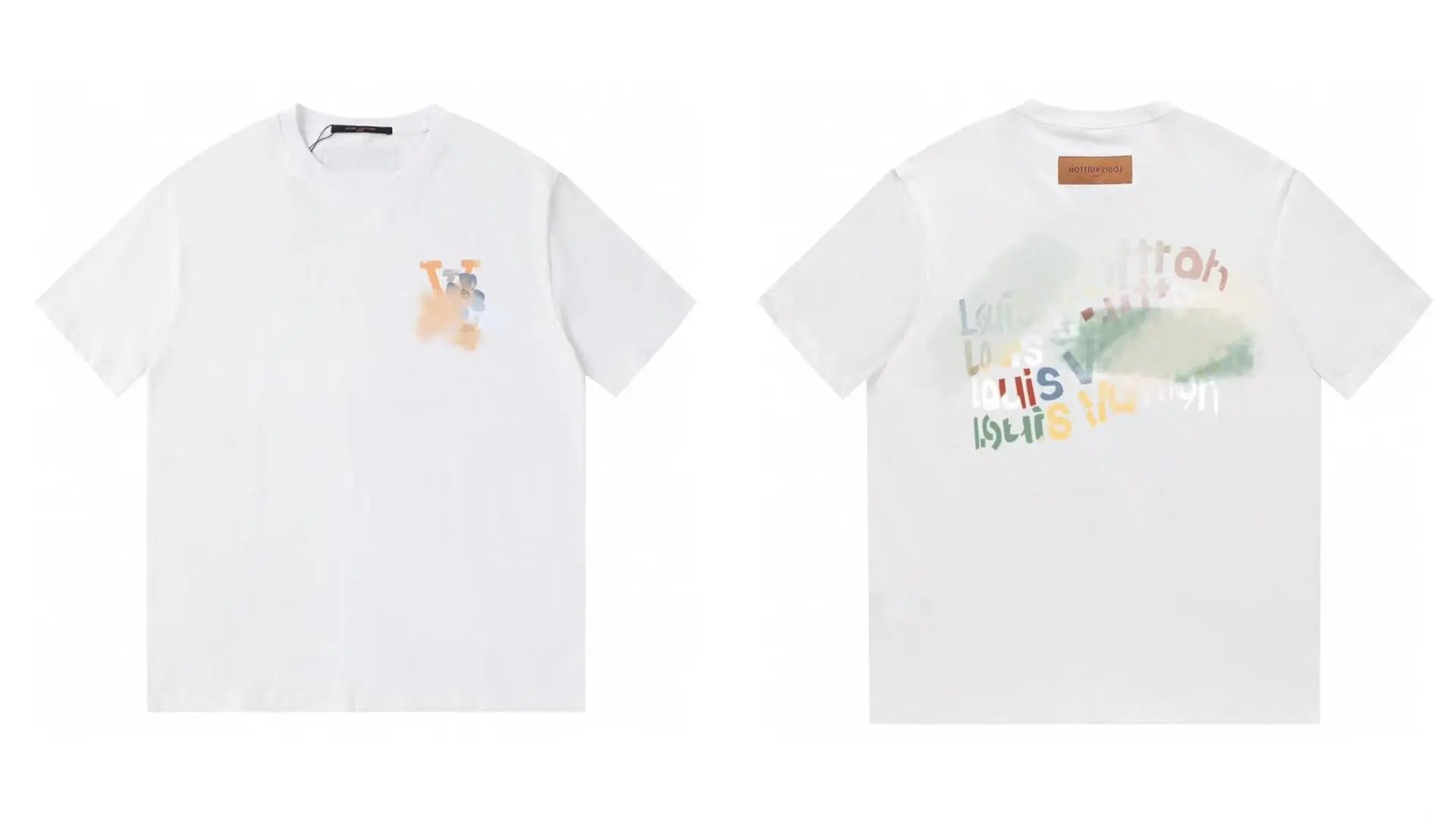 Louis Vuitton Letter Print Trendy Style White T-Shirt