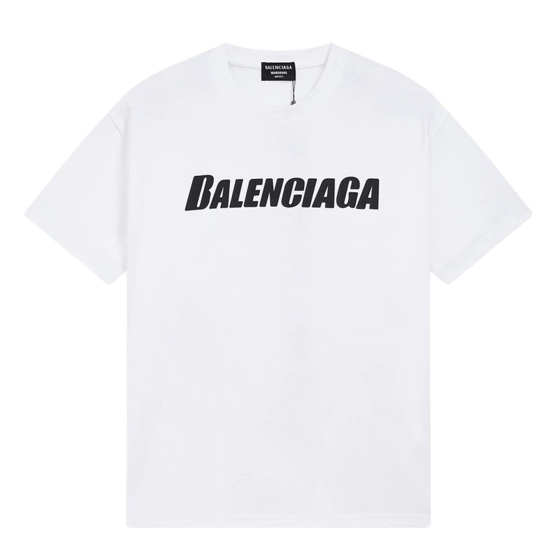 Balenciaga Letter Print Trendy White T-Shirt