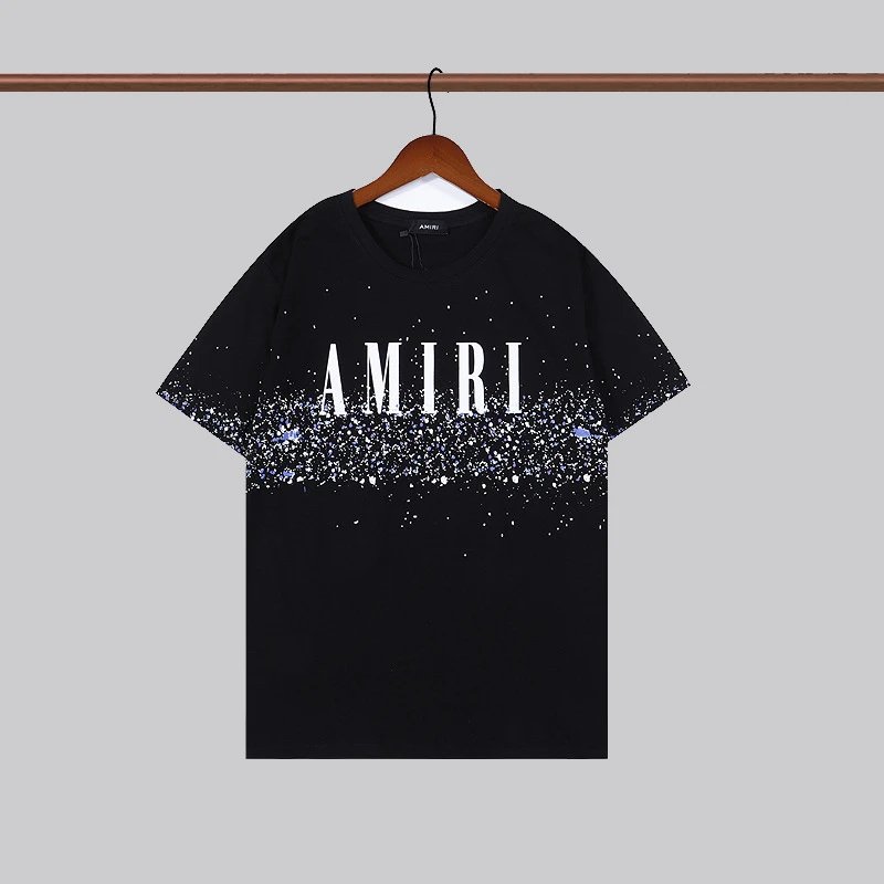 Amiri Monogram Graphic T-shirt White Blue Amiri for Layered Styling