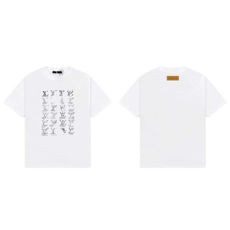 Louis Vuitton Graffiti Trend Style White T-Shirt