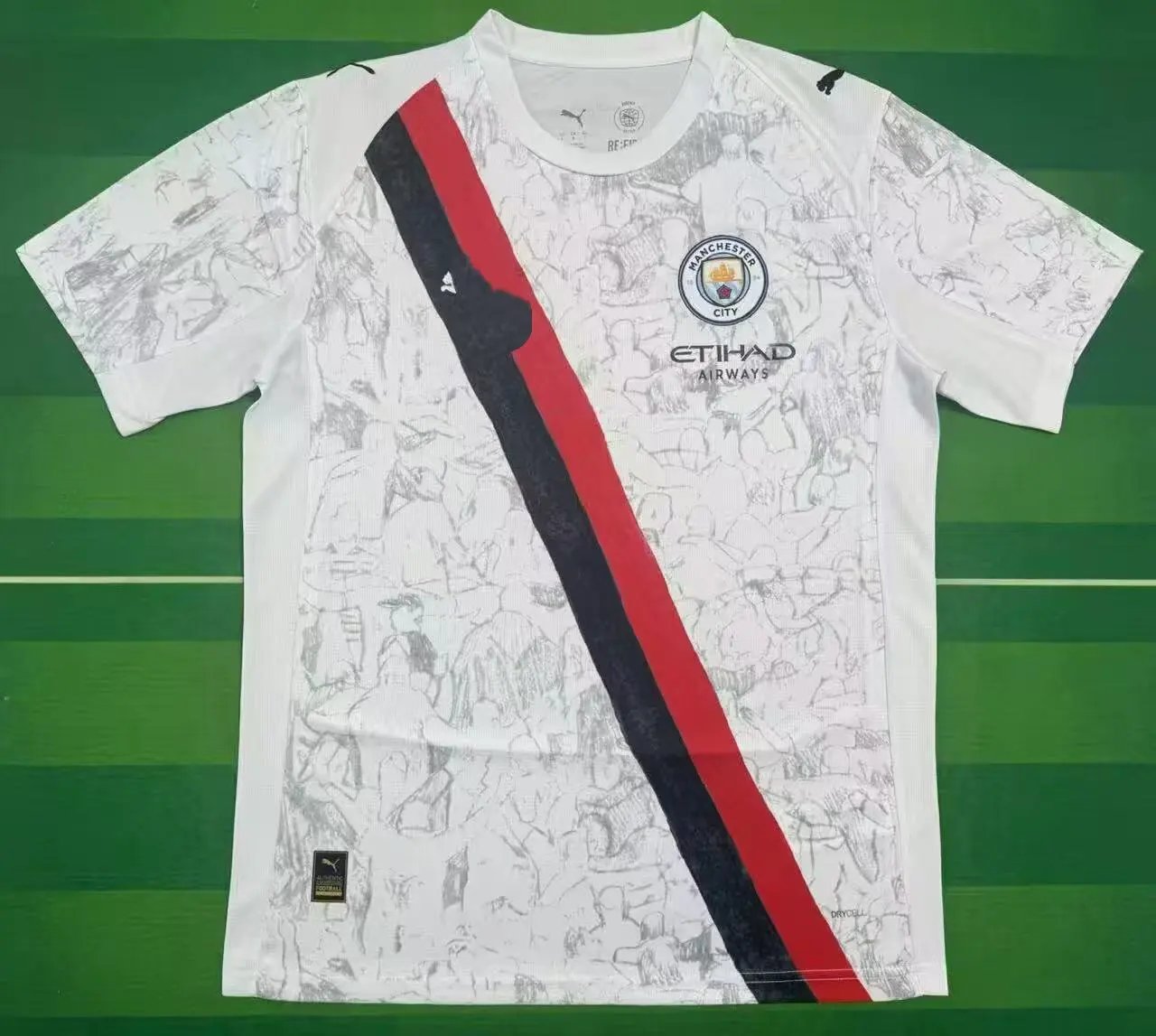 Real Madrid Daily Home soccer jersey White Football Gold with Visual Detail