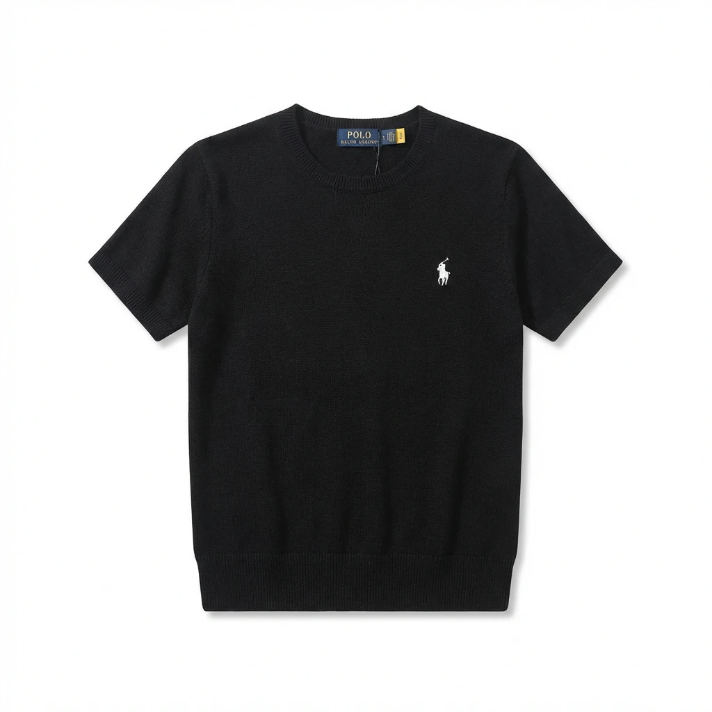 Ralph Lauren Polo series black short-sleeved shirts