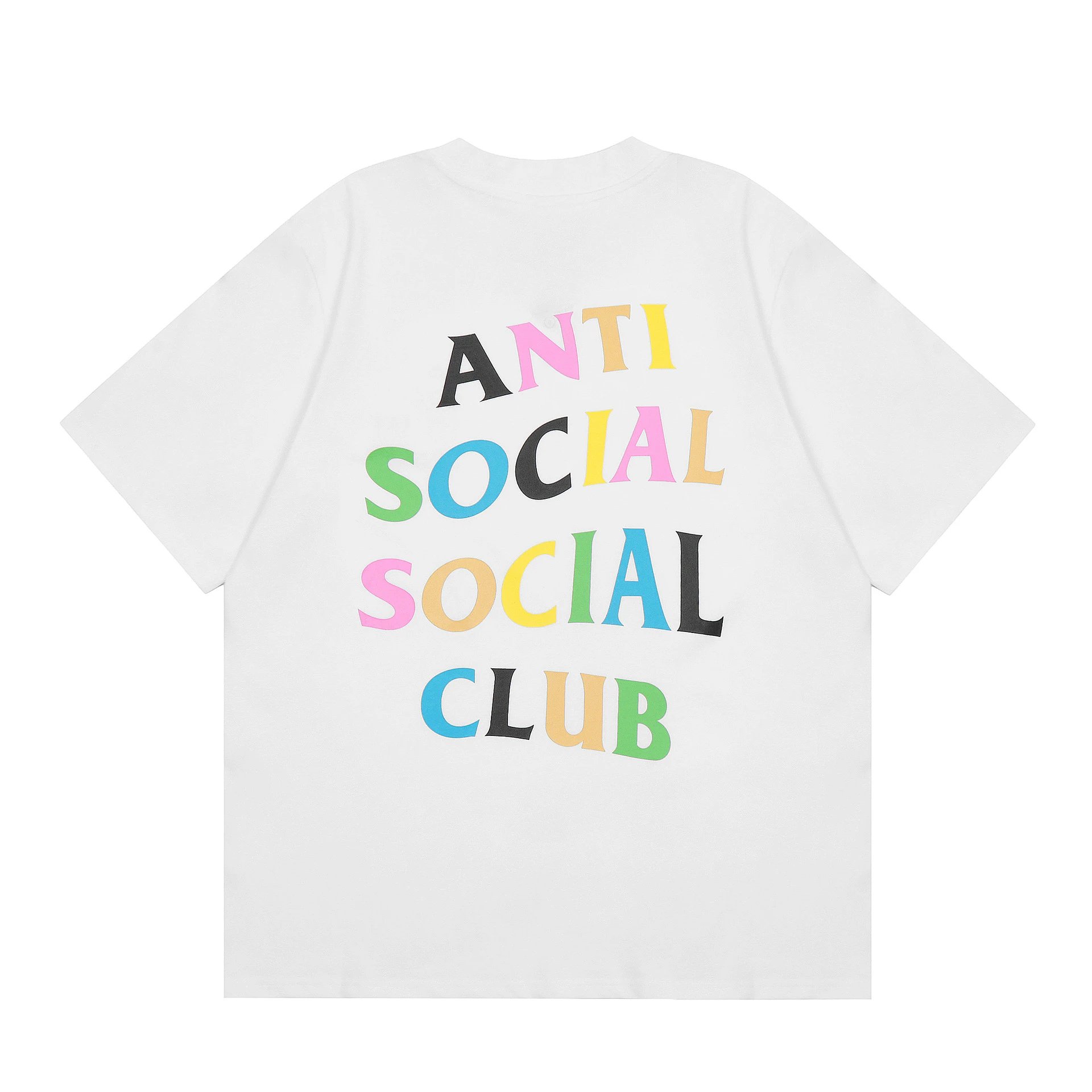 Anti Social Social Club Streetwear Logo T-shirt Black Orange Anti with Logo Accent