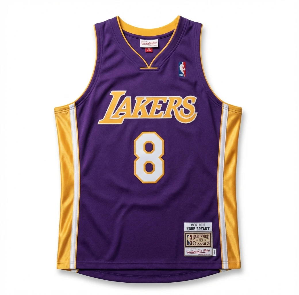 Kobe Lakers retro purple and gold jersey