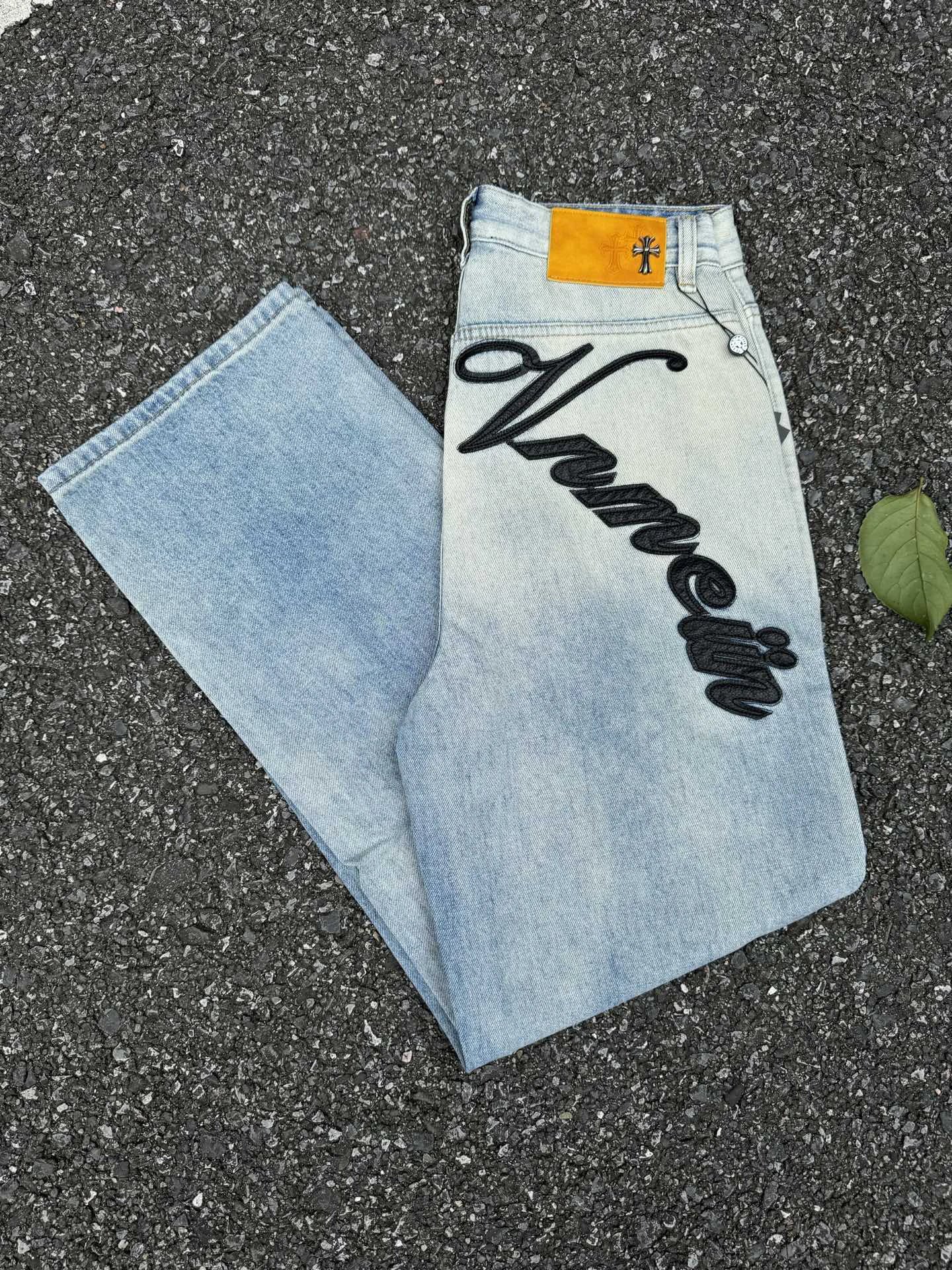 Moncler Light Blue Daily Logo Jeans