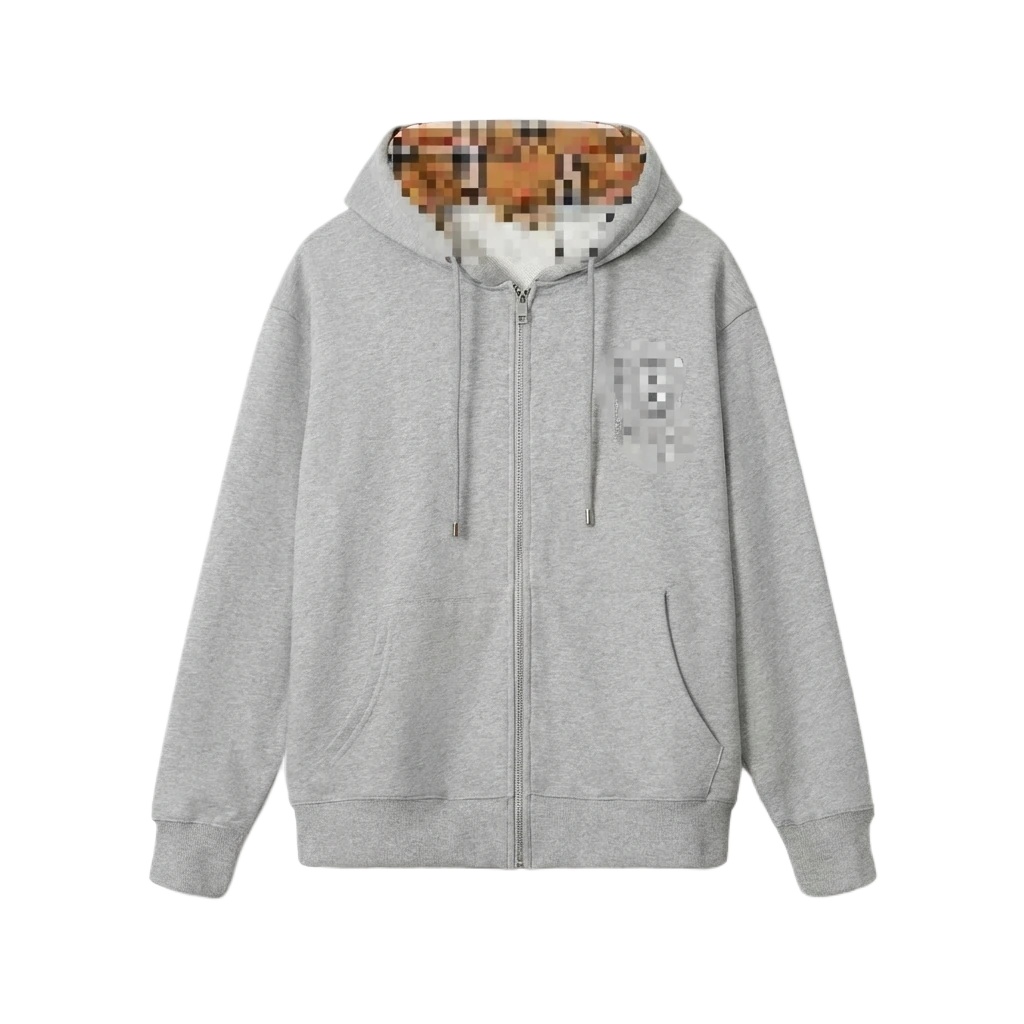 Burberry checkered casual grey hoodie
