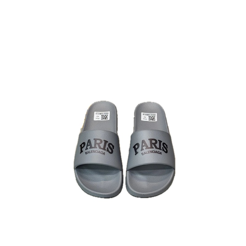 Balenciaga PARIS Trendy Grey Slippers
