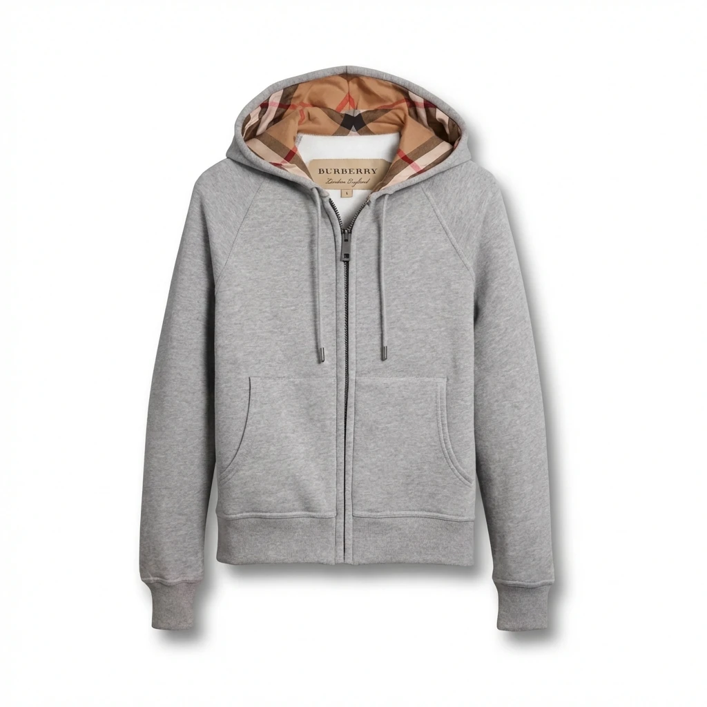 Burberry checkered retro grey sweatshirt