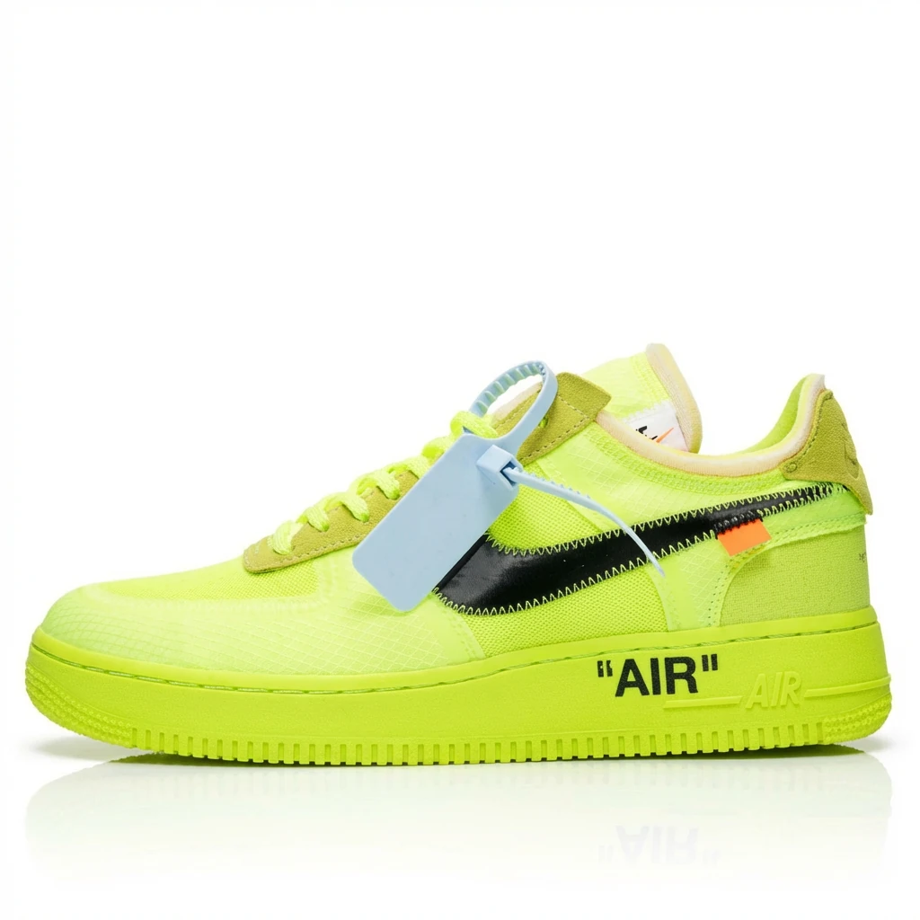 Nike Air Force 1 fluorescent green sneakers