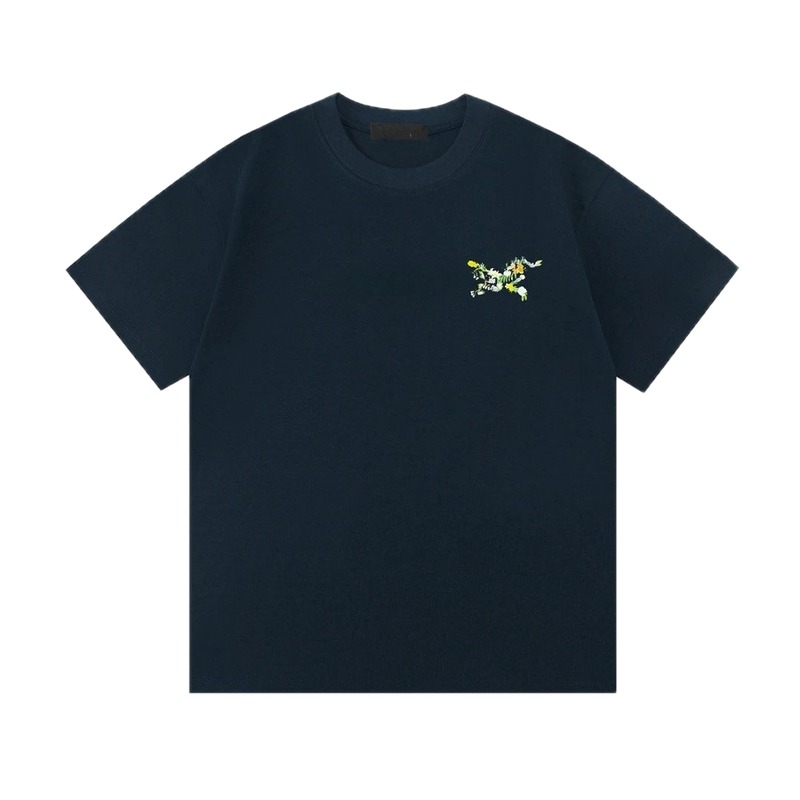 Arc'teryx Floral Embroidered Outdoor Style Navy T-Shirt