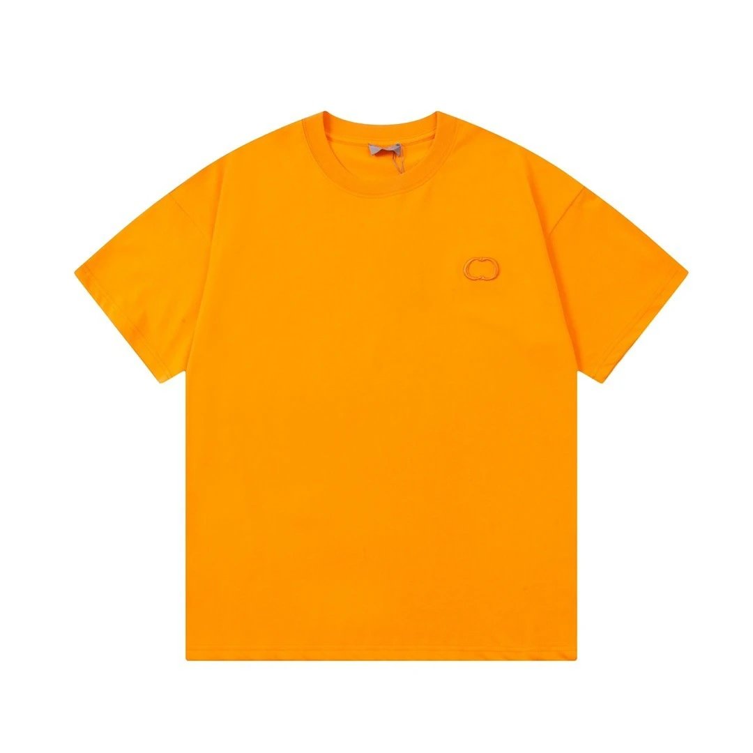 Dior Classic Collection Minimalist Style Orange Short-sleeve T-shirt