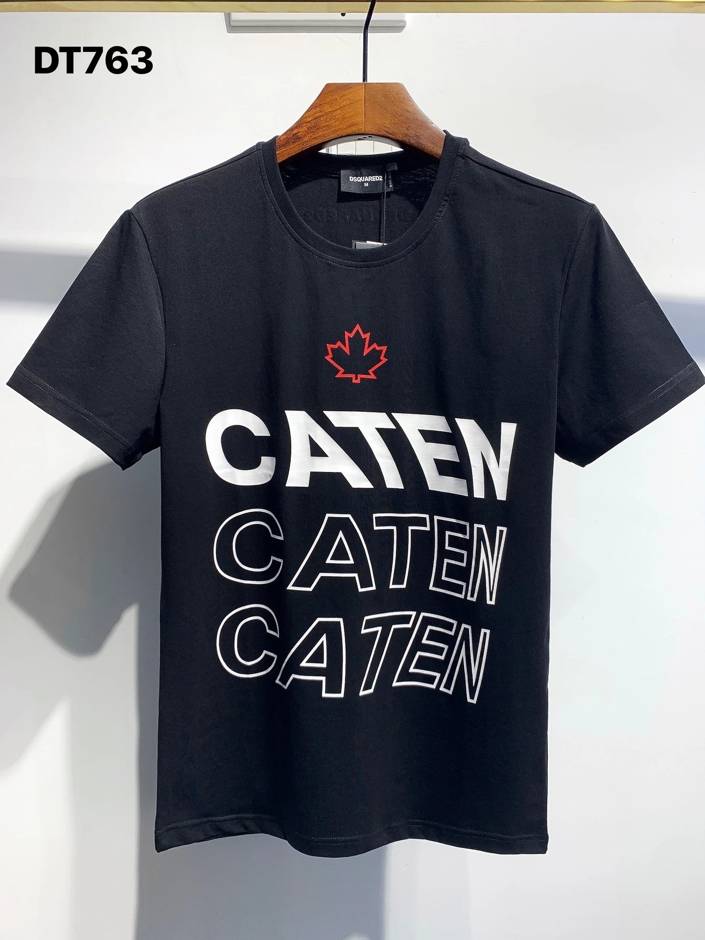 DSQ2 CATEN Printed Trendy Black T-Shirt