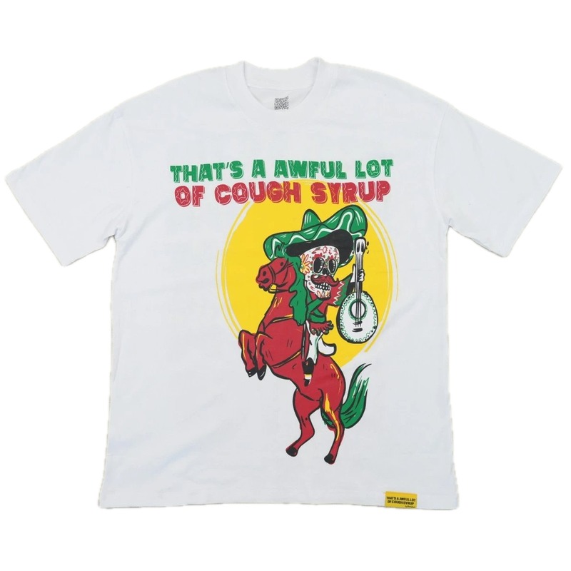 Awful Lot Mexican Skull Print Street Style White T-shirt