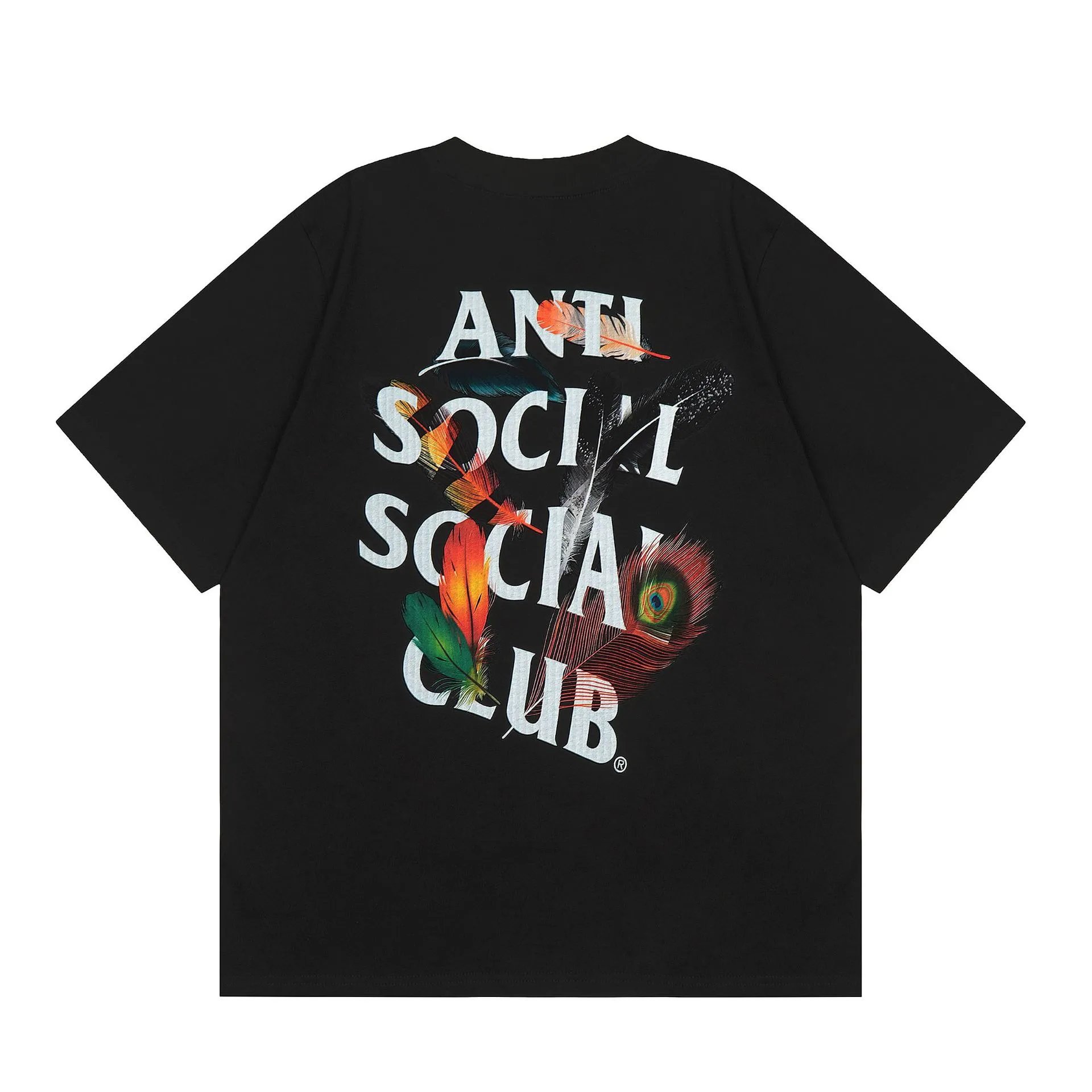 Anti Social Social Club Resort Logo T-shirt Black Orange Anti for Travel Looks