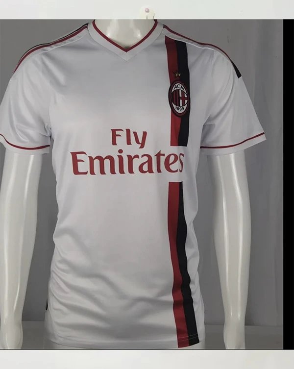 AC Milan Easy Match Retro soccer jersey Red Black Striped for Everyday Use