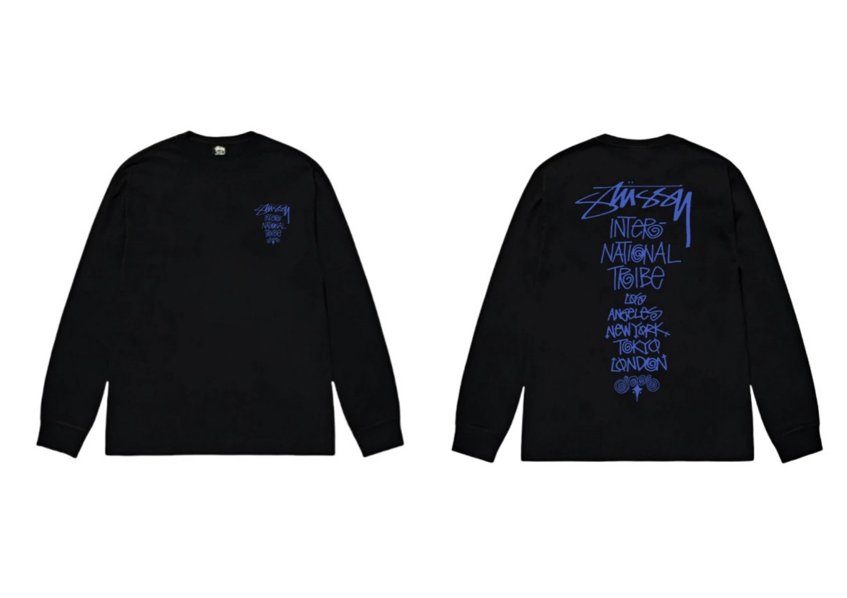 Stussy International Tribal Style Black Long-sleeve