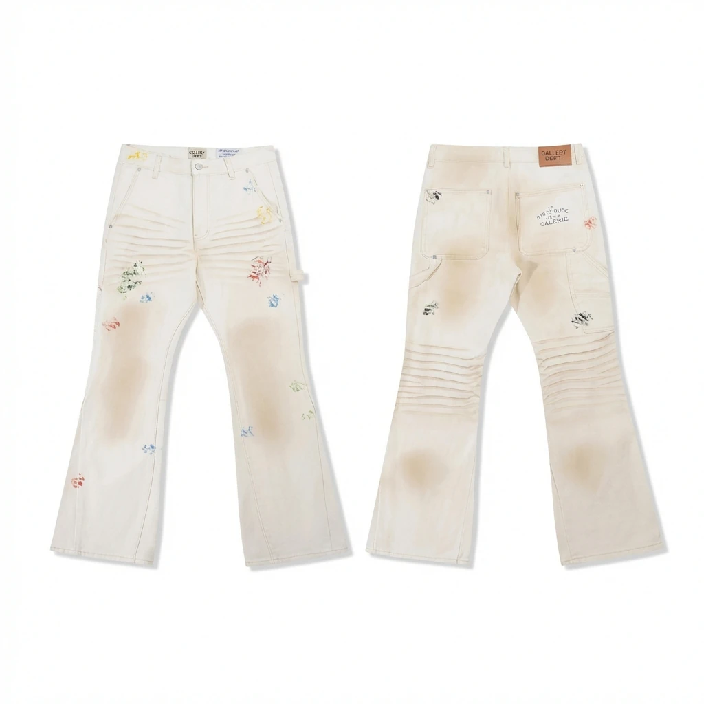 Gallery Dept graffiti-style white jeans