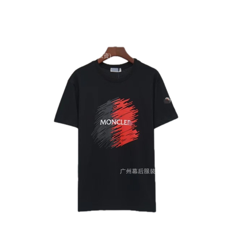 Moncler Printed Trendy Style Black Short-sleeve T-shirt