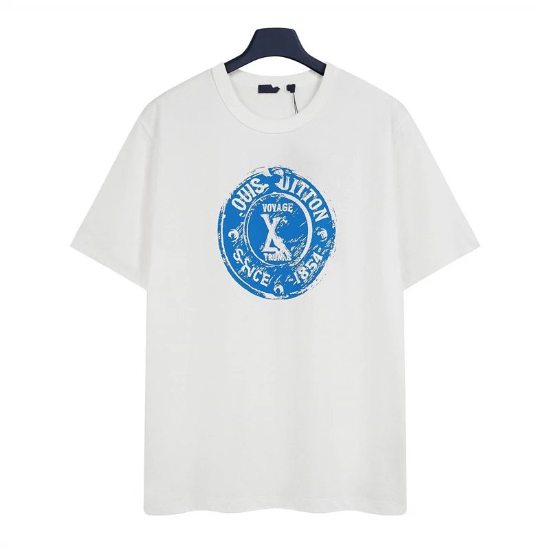 Louis Vuitton Stamp Print Vintage Style White T-Shirt